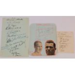 Football autographs on selection pages 1933/34 Tottenham 10 autographs with some very rare/obscure