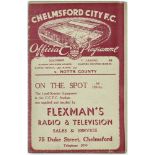Chelmsford City v Notts County 25th March 1940