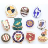 Football badges (11) a few are older includes Norwich City, Ipswich Town, Colchester United, World