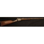 Carbine: A rare and interesting Model 1852 Sharps 'Slanting Breech' Percussion Carbine .52