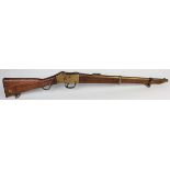 Carbine: a Martini-Henry Carbine made from a cut down full length Rifle. Calibre .577 (obsolete cal.