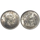 Italy silver 20 Lire 1927R Yr. VI, lustrous GEF