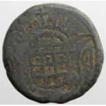 India - Portuguese - Diu 20 Bazarucos 1765 struck in Tin KM#36 weight 20.96 grammes VG Rare