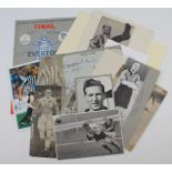 Football autographs mixed selection from 1930's onwards. Includes various cut outs. Mortensen,