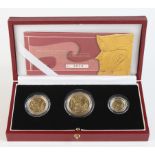 Brittania three coin set 2003 (£50, £25 & £10) Proof FDC cased as issued