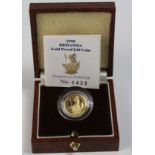 Britannia Ten Pounds (1/10th) 1995 Proof FDC boxed as issued