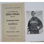Army football challenge cup semi-final played in Berlin 18/03/53 between 1st Bn Royal Scots