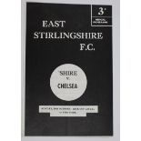 East Stirling v Chelsea 1963 home programme for friendly played on 28/10/1963. The match was part of