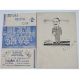 Leicester Rugby Club programme v Swansea 18/02/1939. Sold with original signed artwork for secretary