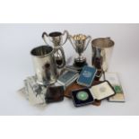 Isle of Man T T interest - 1930's collection of items belonging to G H Hayden inc Trophies, original