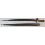 A good Egyptian Yataghan Sword Bayonet for the Martini Henry Rifle. Blade 22.5", ricasso with makers