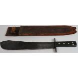 A good Great War Machete by Martindale with crocodile logo & 'Registered' Composite grips held by