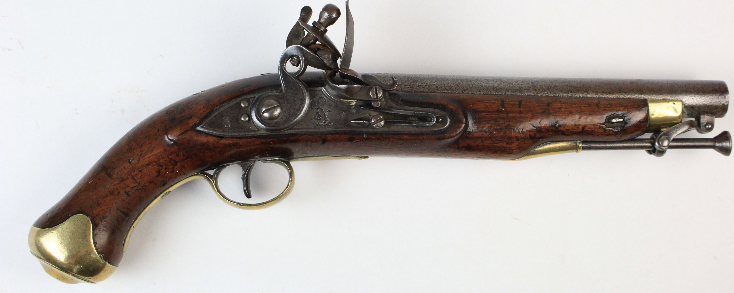Fine East India Company Cavalry pistol, barrel 9" of carbine bore (nominally 17 bore - .66"). Long