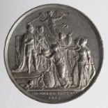 British Commemorative Medallion, white metal d.54.5mm: Accession / Coronation of William IV by T.