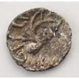 Ancient British, Celtic, silver unit of the Corieltauvi, Early Uninscribed Issue, Boar / Horse, Type