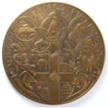 Bronze medallion, c.63mm. for the Melbourne, Australia Olympic Games 1956, EF