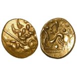 Ancient British, Celtic gold stater of the Corieltauvi, North Eastern Coast type, Spink 28, oval