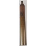 A very good French 75mm shrapnel shell in its brass case marked '75. DECW, A.S. Co. 9L 17' shell