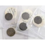 Maidstone, Kent a series of 17th. century token farthings, all with old tickets, John Hoad, D.383,