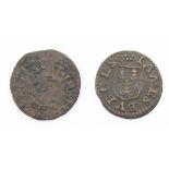 Oxfordshire, Culham 17th. century token of John Wells, Galata 77, dies off centre, F with a piece