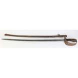Sword: A scarce Great War Turkish Cavalry Troopers sword of the Ottoman Empire. Ricasso marked