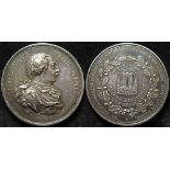 British Commemorative Medallion, silver d.42mm: Tewkesbury civic issue for the Jubilee of George III