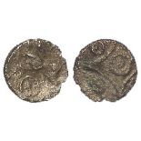 Ancient British Celtic, Regini and Atrebates silver minim of Commios?, Square with concave sides,