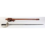 Sword: A good 1827 Pattern Rifle Officers sword by Rankin & Co. Calcutta. Blade 32.5" with Geo V