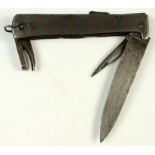 Sword: Imperial German Taschenmesser Trench dagger & utility lock knife. Blade 4", overall length