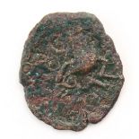 Ancient British, Celtic bronze unit of the Trinovantes of Dubnovellaunos, Head right / Horse left,