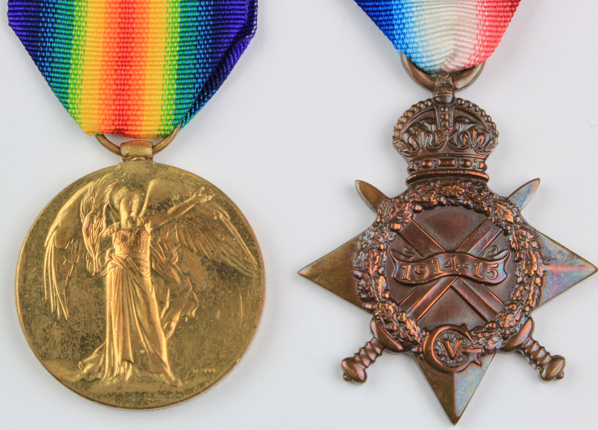 1915 Star & Victory Medals to CPO Joseph Mcshea RN. He survived the sinking of HMS Aboukir on 22nd