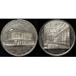 British Commemorative Medallion, white metal d.48mm: Birmingham Town Hall 1834 'First Musical