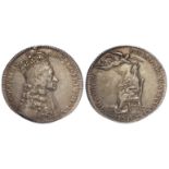 British Commemorative Medallion, silver d.29mm: Coronation of Charles II 1661 by Thomas Simon, Eimer