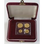 Fantasy Maundy Set 1936 Edward VIII struck in 24 carat gold aFDC boxed