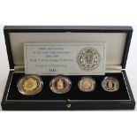 Four coin set 1989 (£5, £2, Sovereign & Half Sovereign) FDC cased as issued (scarce)