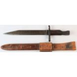 A good Ross Rifle Bayonet MKII dated 1.17. (Jan 1917). Pommel marked 'ROSS RIFLE CO, QUEBEC: