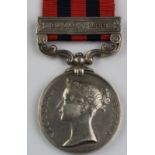 India General Service Medal (1854) with Hazara 1888 bar to Pte. Brown Saxter, Ist Suffolks. Served