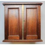 Professonally made mahogany coin cabinet, approx.13''across x 13'' deep x 12 1/2'' high, with 28