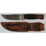 WW2 Army Air Forces U.S. fighting knife by PAL. blade 4.75" Bowie. Ricasso marked 'PAL RH34'. Some