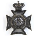 1st. Battn. Essex Rifles, original Victorian helmet plate/badge. 3 long lugs to reverse.