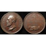 French Commemorative Medallion, bronze d.32mm: Commemorating Armand Barbes the Republican