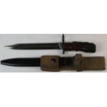 A fine British No7 Bayonet Bowie blade 8" with original polish. Ricasso marked No7. MK I/7. In