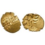 Ancient British, Celtic gold stater, early uninscribed coinage, British A Westerham type, Found