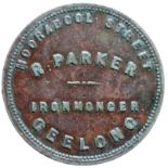 Australia Penny Token. R Parker Geelong KM Tn188. aVF