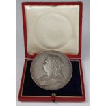 British Commemorative Medallion, silver d.56mm: Queen Victoria Diamond Jubilee 1897, the official
