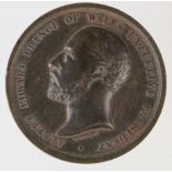 Bronze medallion, c.52mm. for the Colonial and Indian Exhibition London 1886, EF