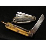 Army knife blade marked 'ABL 1951 COLASSE' (maker) with blade 3", bottle & can opener 2.75" &