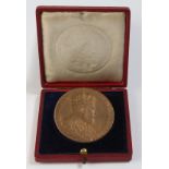 Edward VII Coronation Medal, bronze, The official Royal Mint issue, 56mm. in case, GEF