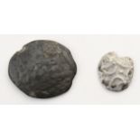 Ancient British, Celtic silver half unit of the Iceni, Inscribed Series, unfortunately difficult