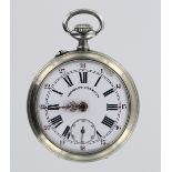 Early 20th century gentlemen's pocket watch by Fritz Edouard Roskopf, chip to enamel at 1 o'clock,